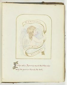 Untitled [cherub with religious text], 1855/68. Creator: Georgina Cowper