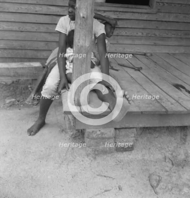 Untitled, [children on porch], between 1935 and 1942. Creator: Dorothea Lange.