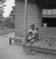 Untitled, [children on porch], between 1935 and 1942. Creator: Dorothea Lange