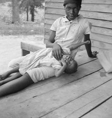 Untitled, [children on porch], between 1935 and 1942. Creator: Dorothea Lange