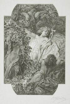 Untitled - Children with Grapes, 1878. Creator: W. J. Linton