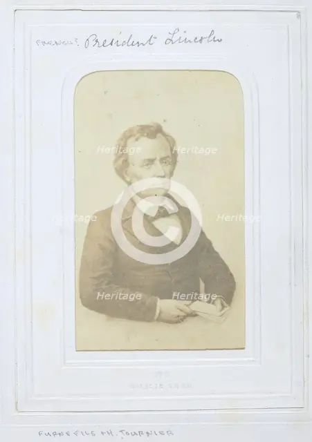 Untitled [Abraham Lincoln?], 1860-69.  Creators: Henri Alexis Omer Tournier, Charles Paul Furne.