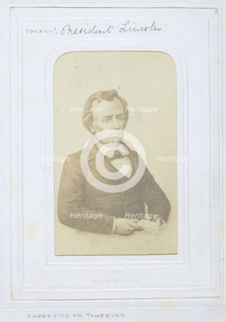 Untitled [Abraham Lincoln?], 1860-69.  Creators: Henri Alexis Omer Tournier, Charles Paul Furne.