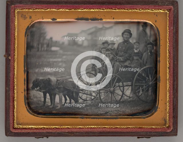 Untitled (Alfred Crandon Dog Team), 1850. Creator: Unknown.