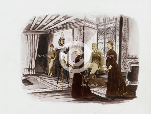Untitled [artist's studio], c. 1875.  Creator: Unknown.