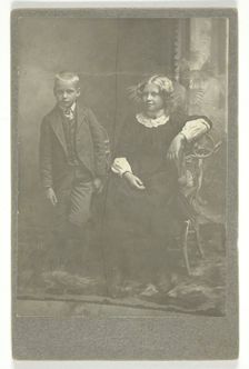 Untitled (boy and girl), 1870/99. Creator: Unknown