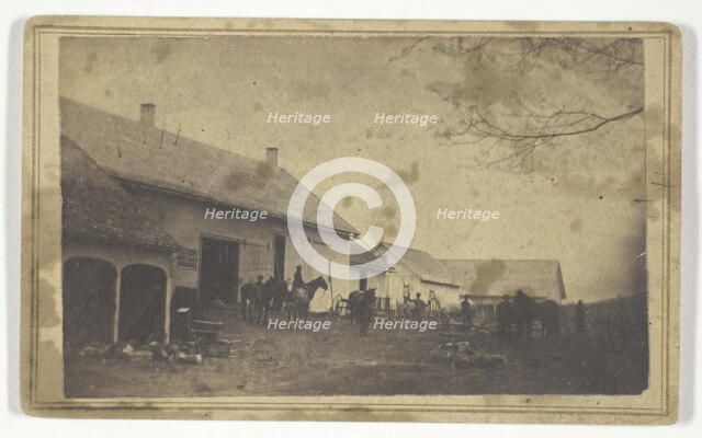 Untitled (barn exterior), mid-late 19th century.  Creator: Harwood & Stone.