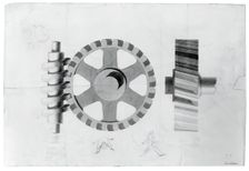 (Untitled) (Gears)/Verso: (Untitled), c. 1860. Creator: Thomas Eakins