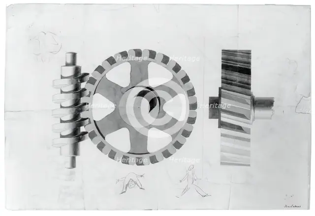 (Untitled) (Gears)/Verso: (Untitled), c. 1860. Creator: Thomas Eakins.