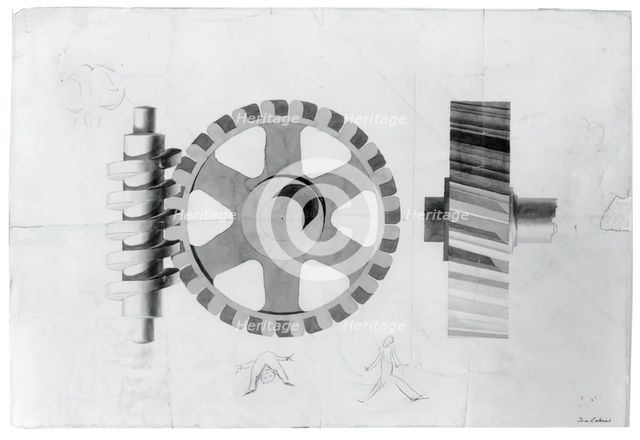 (Untitled) (Gears)/Verso: (Untitled), c. 1860. Creator: Thomas Eakins.