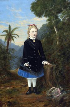 Untitled (Girl in a bush setting), 1882. Creator: Unknown