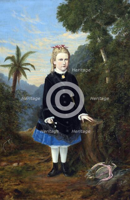 Untitled (Girl in a bush setting), 1882. Creator: Unknown.