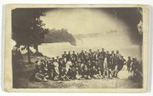 Untitled (Group at Niagara Falls), c. 1860. Creator: Unknown