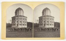 Untitled [group of men in front of the Nott Memorial Hall,...Schenectady, New York], 1875/99. Creator: Unknown