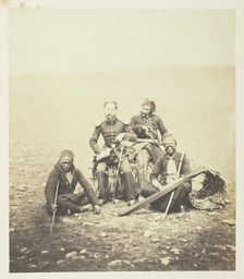 Untitled [group portrait, Crimea], 1855. Creator: Roger Fenton