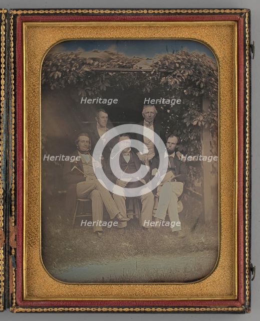 Untitled (Group Portrait of Five Men), 1850. Creator: Unknown.