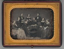 Untitled (Group Portrait of Men and Women), 1855. Creator: John Adams Whipple