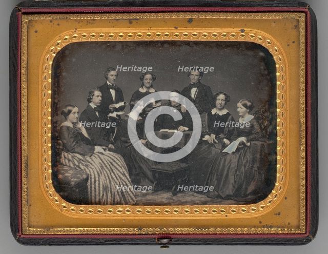 Untitled (Group Portrait of Men and Women), 1855. Creator: John Adams Whipple.
