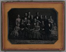 Untitled (Group Portrait of Men, Women, and Children), 1846. Creator: Unknown