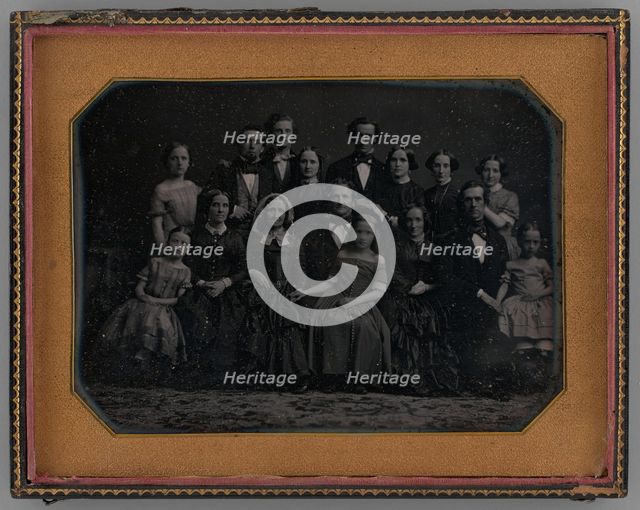 Untitled (Group Portrait of Men, Women, and Children), 1846. Creator: Unknown.