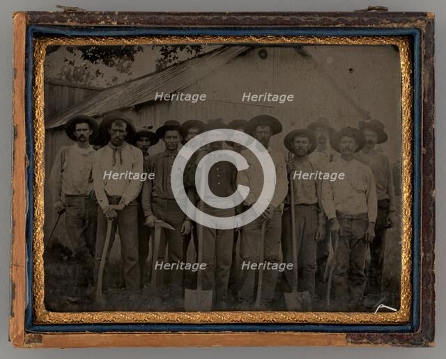 Untitled (Group Portrait of Miners), 1870. Creator: Unknown.
