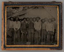 Untitled (Group Portrait of Miners), 1870. Creator: Unknown