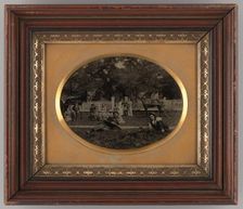 Untitled (Group Portrait of People in a Park), 1870. Creator: Unknown