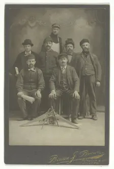 Untitled [group portrait of workmen/engineers], 1866/99. Creator: Bonnie J. Brown