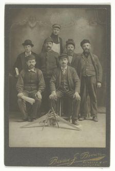 Untitled [group portrait of workmen/engineers], 1866/99. Creator: Bonnie J. Brown