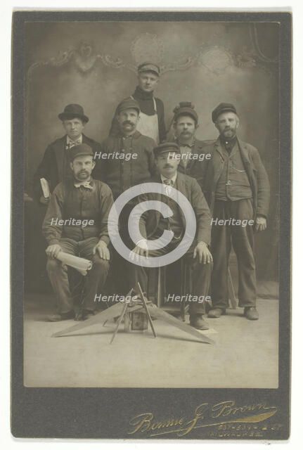 Untitled [group portrait of workmen/engineers], 1866/99.  Creator: Bonnie J. Brown.