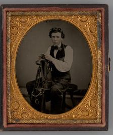 Untitled (Edward France, Harness Maker), 1860. Creator: Wade P. Canal
