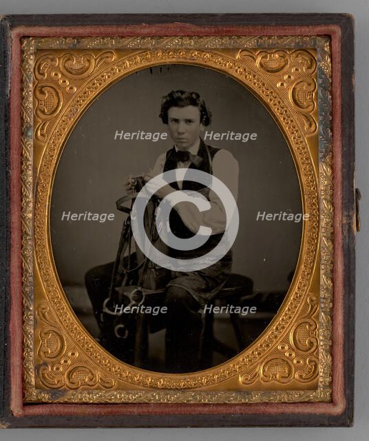 Untitled (Edward France, Harness Maker), 1860. Creator: Wade P. Canal.