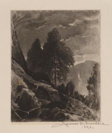 Untitled (Experiment?Wet Aquatint), 1890. Creator: James David Smillie