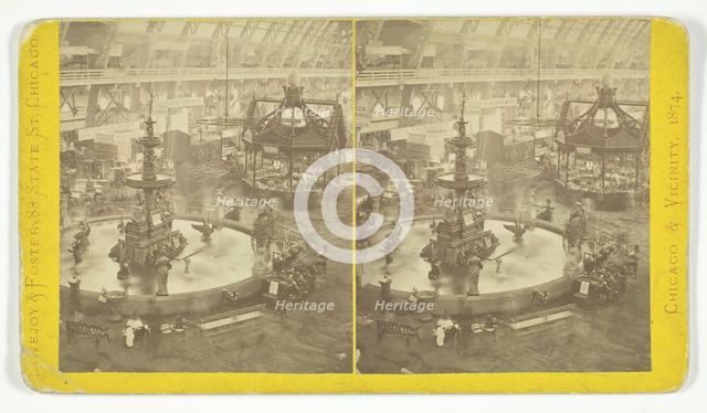 Untitled [fountain at the Chicago Interstate Industrial Exposition], 1874.  Creator: Lovejoy & Foster.