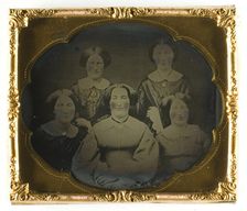 Untitled (five women), Mid 19th century. Creator: Unknown