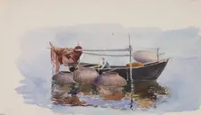 Untitled--Fishing Boat, ca. 1900. Creator: George Elbert Burr