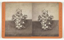 Untitled [floral tribute in the shape of a cross], mid 19th century. Creator: S.D. Quint