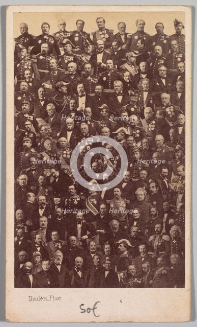Untitled (French Military Heroes and Political Leaders), mid-1860s. Creator: André Adolphe-Eugène Disdéri (French, 1819-1889).