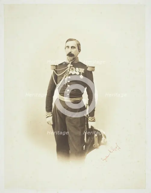 Untitled [French officer], 1857. Creator: Gustave Le Gray.