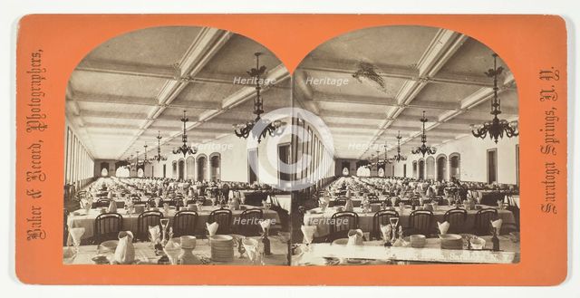 Untitled [hotel dining room], late 19th century.  Creator: Baker & Record.