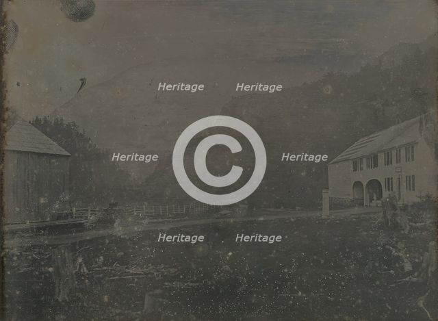 Untitled (House and Barn), 1841. Creator: Samuel Bemis.