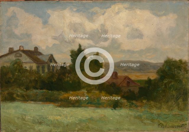 Untitled (houses and trees), 1898. Creator: Edward Mitchell Bannister.