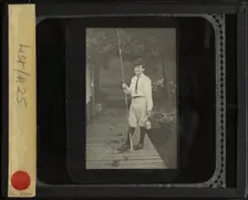 Untitled (Howard with fishing pole), 1910 or 1912. Creator: Alfred Stieglitz