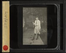 Untitled (Howard with fishing pole), 1910 or 1912. Creator: Alfred Stieglitz