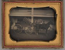 Untitled (Horse-Drawn Carriage), 1852. Creator: Unknown