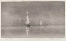 Untitled (Harbor Scene with Sailboats), c. 1900. Creator: Charles Frederick William Mielatz