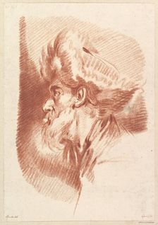 Untitled (Head Of A Man In Turban), mid-18th century to early 19th century. Creator: Francois Gonord