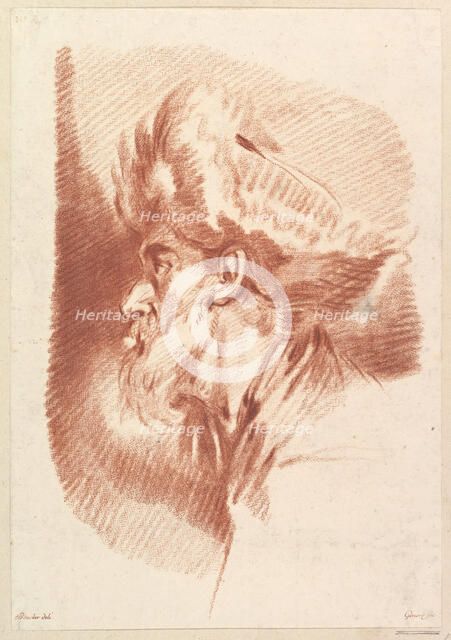 Untitled (Head Of A Man In Turban), mid-18th century to early 19th century. Creator: Francois Gonord.