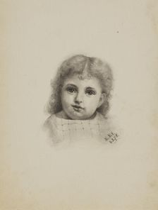 Untitled (Head of a Child), 1878. Creator: Mary Vaux Walcott