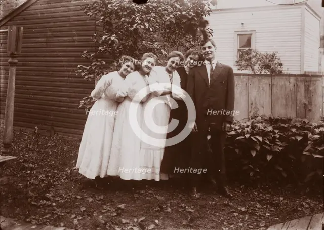 Untitled (Herbert Hotter and Girlfriends, Detroit, Michigan), between 1910 and 1935, printed c1975. Creator: Wendell Hotter.